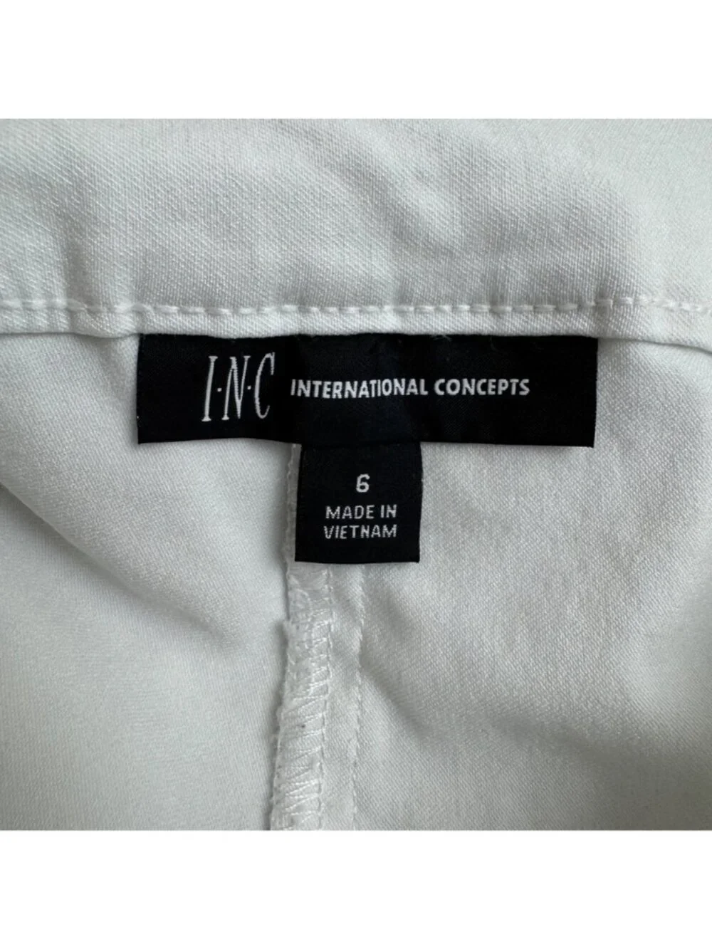 INC Pull-On White Pants Lightweight Women's Size 6 Summer Casual Stretchy Career